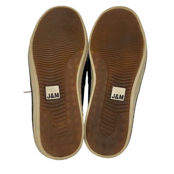 J&M Johnston & Murphy Suede and Leather Navy Oxfords Sz 9M - Picture 5 of 10